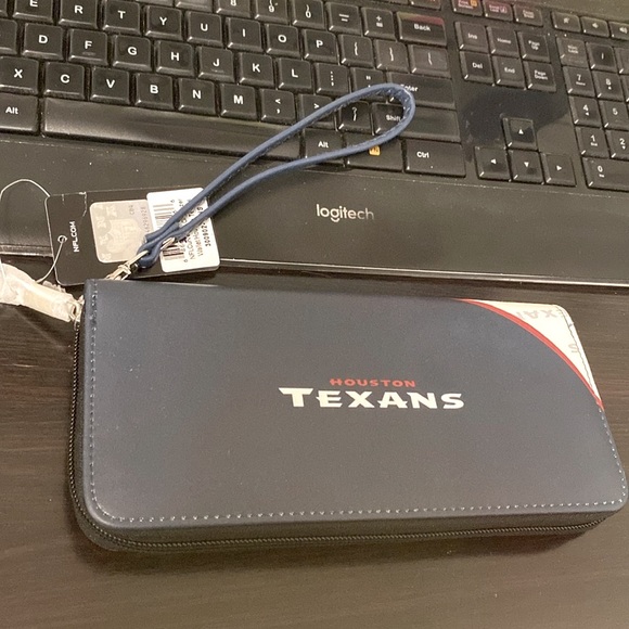 NWT [NFL] Houston Texans Team Fandom Zip-Around Wristlet Clutch Wallet - Picture 5 of 11